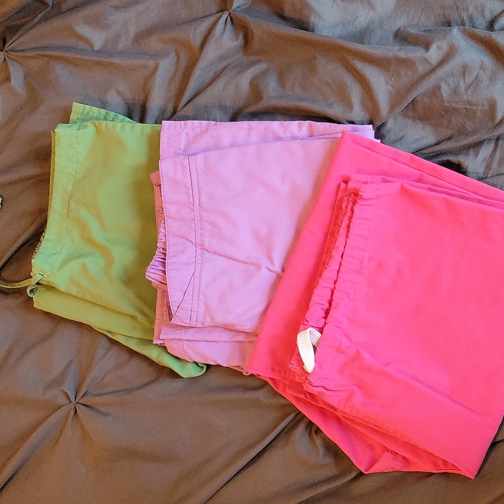 Lot of 3 Med scrub pants